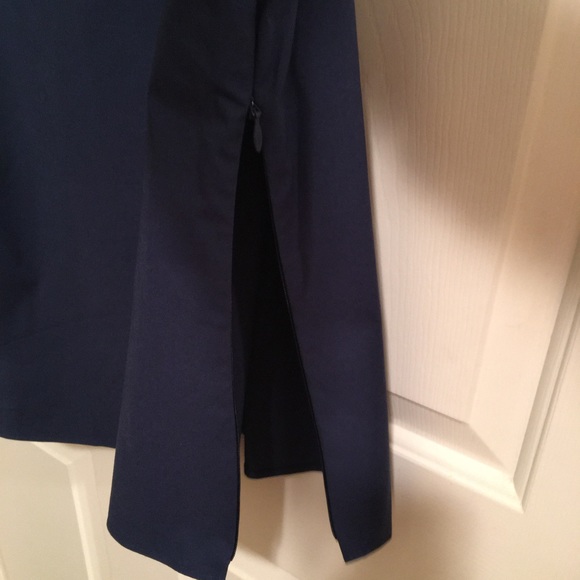🟡TALBOTS NWT AUTHENTIC NAVY BLUE QUARTER LENGTH RUFFLE SLEEVES BLOUSE - Picture 7 of 8